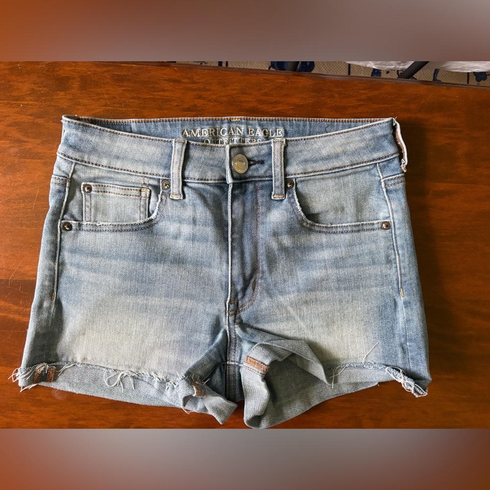 American Eagle Outfitters Light Blue Denim Cutoff Shorts